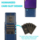 For Samsung Galaxy A53 5G Solid Color PC + TPU Protective Case with Holder & Card Slots(Blue)