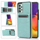 For Samsung Galaxy A53 5G Solid Color PC + TPU Protective Case with Holder & Card Slots(Green)