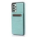 For Samsung Galaxy A53 5G Solid Color PC + TPU Protective Case with Holder & Card Slots(Green)