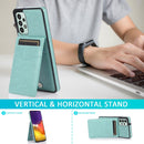 For Samsung Galaxy A53 5G Solid Color PC + TPU Protective Case with Holder & Card Slots(Green)