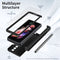For Samsung Galaxy Z Fold3 5G 360 Full Body Hinge Flip Phone Case with Pen Slot(Black)