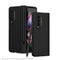 For Samsung Galaxy Z Fold3 5G 360 Full Body Hinge Flip Phone Case with Pen Slot(Black)
