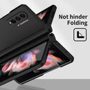 For Samsung Galaxy Z Fold3 5G 360 Full Body Hinge Flip Phone Case with Pen Slot(Black)