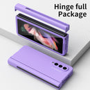 For Samsung Galaxy Z Fold3 5G 360 Full Body Hinge Flip Phone Case with Pen Slot(Purple)
