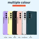 For Samsung Galaxy Z Fold3 5G 360 Full Body Hinge Flip Phone Case with Pen Slot(Purple)