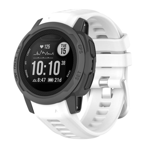 For Garmin Instinct 2S Silicone Watch Band(White)