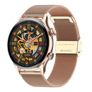 HK8Pro 1.36 inch AMOLED Screen Steel Strap Smart Watch, Support NFC Function / Blood Oxygen Monitoring(Gold)