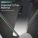 For Samsung Galaxy Z Fold3 5G Gradient Color Hinge Flip Phone Case without Film(Black White)