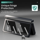 For Samsung Galaxy Z Fold3 5G Gradient Color Hinge Flip Phone Case without Film(Black White)
