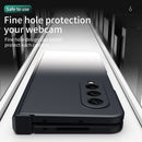 For Samsung Galaxy Z Fold3 5G Gradient Color Hinge Flip Phone Case without Film(Black White)