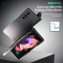 For Samsung Galaxy Z Fold3 5G Gradient Color Hinge Flip Phone Case without Film(Black White)