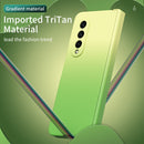 For Samsung Galaxy Z Fold3 5G Gradient Color Hinge Flip Phone Case Without Film(Green)