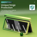 For Samsung Galaxy Z Fold3 5G Gradient Color Hinge Flip Phone Case Without Film(Green)