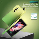 For Samsung Galaxy Z Fold3 5G Gradient Color Hinge Flip Phone Case Without Film(Green)