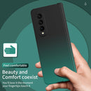For Samsung Galaxy Z Fold3 5G Gradient Color Hinge Flip Phone Case Without Film(Black Green)