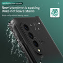 For Samsung Galaxy Z Fold3 5G Gradient Color Hinge Flip Phone Case Without Film(Black Green)