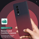 For Samsung Galaxy Z Fold3 5G Gradient Color Hinge Flip Phone Case Without Film(Blue Red)