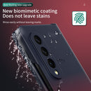 For Samsung Galaxy Z Fold3 5G Gradient Color Hinge Flip Phone Case Without Film(Blue Red)