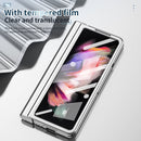 For Samsung Galaxy Z Fold3 5G 360 Full Body Electroplating Hinge Phone Case with Stylus(Silver)
