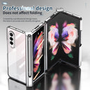 For Samsung Galaxy Z Fold3 5G 360 Full Body Electroplating Hinge Phone Case with Stylus(Silver)