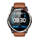 W3 1.3 inch Screen Leather Watch Band Smart Health Watch, Support Dynamic Heart Rate, HRV Health Index, ECG Monitoring, Blood Pressure(Coffee)