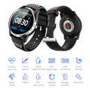 W3 1.3 inch Screen Leather Watch Band Smart Health Watch, Support Dynamic Heart Rate, HRV Health Index, ECG Monitoring, Blood Pressure(Black)