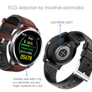 W3 1.3 inch Screen Leather Watch Band Smart Health Watch, Support Dynamic Heart Rate, HRV Health Index, ECG Monitoring, Blood Pressure(Black)