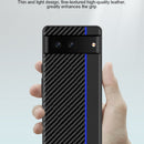 For Google Pixel 7 Pro 5G Ultra-thin Carbon Fiber Texture Splicing Phone Case(Blue)