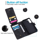 For Samsung Galaxy S22 5G Skin Feel Card Slot Leather Phone Case(Black)