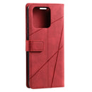 For Xiaomi Redmi 10C 4G Global/10 India Skin Feel Splicing Leather Phone Case(Red)