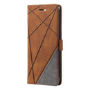 For Xiaomi Redmi 10C 4G Global/10 India Skin Feel Splicing Leather Phone Case(Brown)