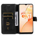 For OPPO Realme C31 Classic Calf Texture Flip Leather Case(Black)