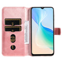 For vivo Y76s / Y76 5G Classic Calf Texture Flip Leather Case(Rose Gold)