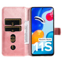 For Xiaomi Redmi Note 11 Global / Note 11S Classic Calf Texture Flip Leather Case(Rose Gold)