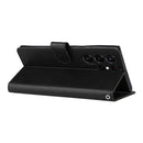 For Samsung Galaxy S22 Ultra 5G 3 Card Slots Multifunctional Leather Phone Case(Black)