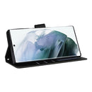 For Samsung Galaxy S22 Ultra 5G 3 Card Slots Multifunctional Leather Phone Case(Black)