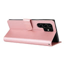 For Samsung Galaxy S22 Ultra 5G 3 Card Slots Multifunctional Leather Phone Case(Rose Gold)