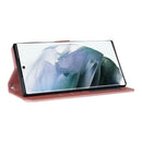 For Samsung Galaxy S22 Ultra 5G 3 Card Slots Multifunctional Leather Phone Case(Rose Gold)