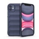 Magic Shield TPU + Flannel Phone Case For iPhone 11(Dark Blue)