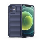 Magic Shield TPU + Flannel Phone Case For iPhone 12(Dark Blue)