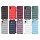 Magic Shield TPU + Flannel Phone Case For iPhone 12(Dark Blue)