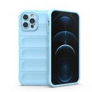 Magic Shield TPU + Flannel Phone Case For iPhone 12 Pro(Light Blue)