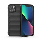 Magic Shield TPU + Flannel Phone Case For iPhone 13(Black)