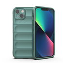 Magic Shield TPU + Flannel Phone Case For iPhone 13(Dark Green)