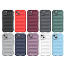 Magic Shield TPU + Flannel Phone Case For iPhone 13(Light Blue)