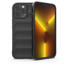 Magic Shield TPU + Flannel Phone Case For iPhone 13 Pro Max(Black)