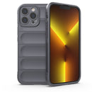Magic Shield TPU + Flannel Phone Case For iPhone 13 Pro Max(Dark Grey)