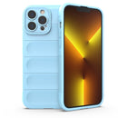 Magic Shield TPU + Flannel Phone Case For iPhone 13 Pro Max(Light Blue)