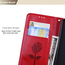 For Xiaomi Redmi 10C Rose Embossed Leather Phone Case(Red)
