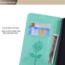 For Xiaomi Redmi 10C Rose Embossed Leather Phone Case(Green)